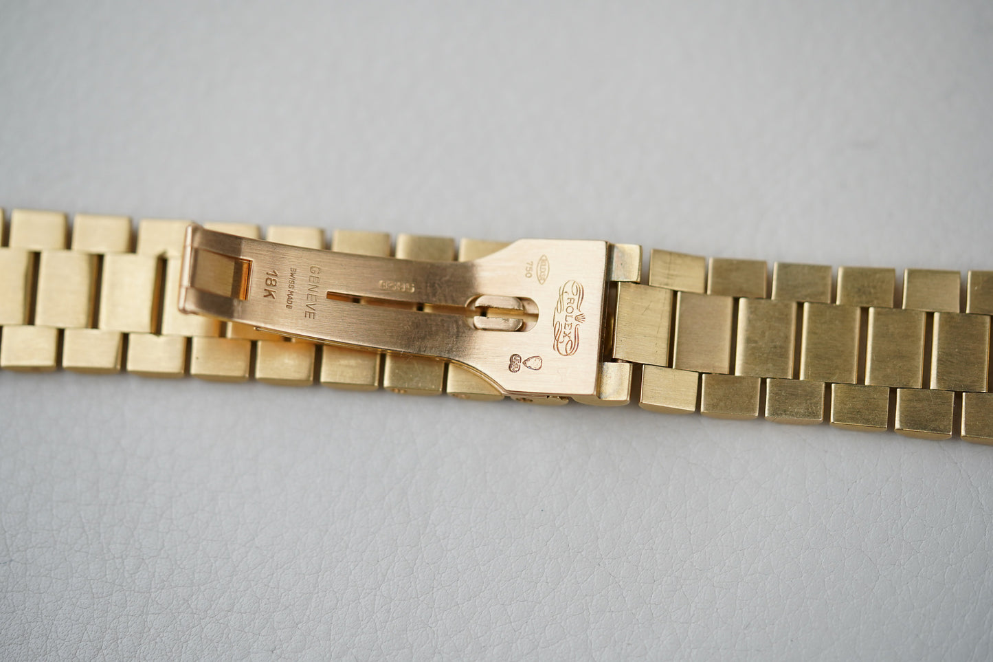 1981 Rolex Day-Date 18038 Champagne Lemon Baguette Diamond Dial