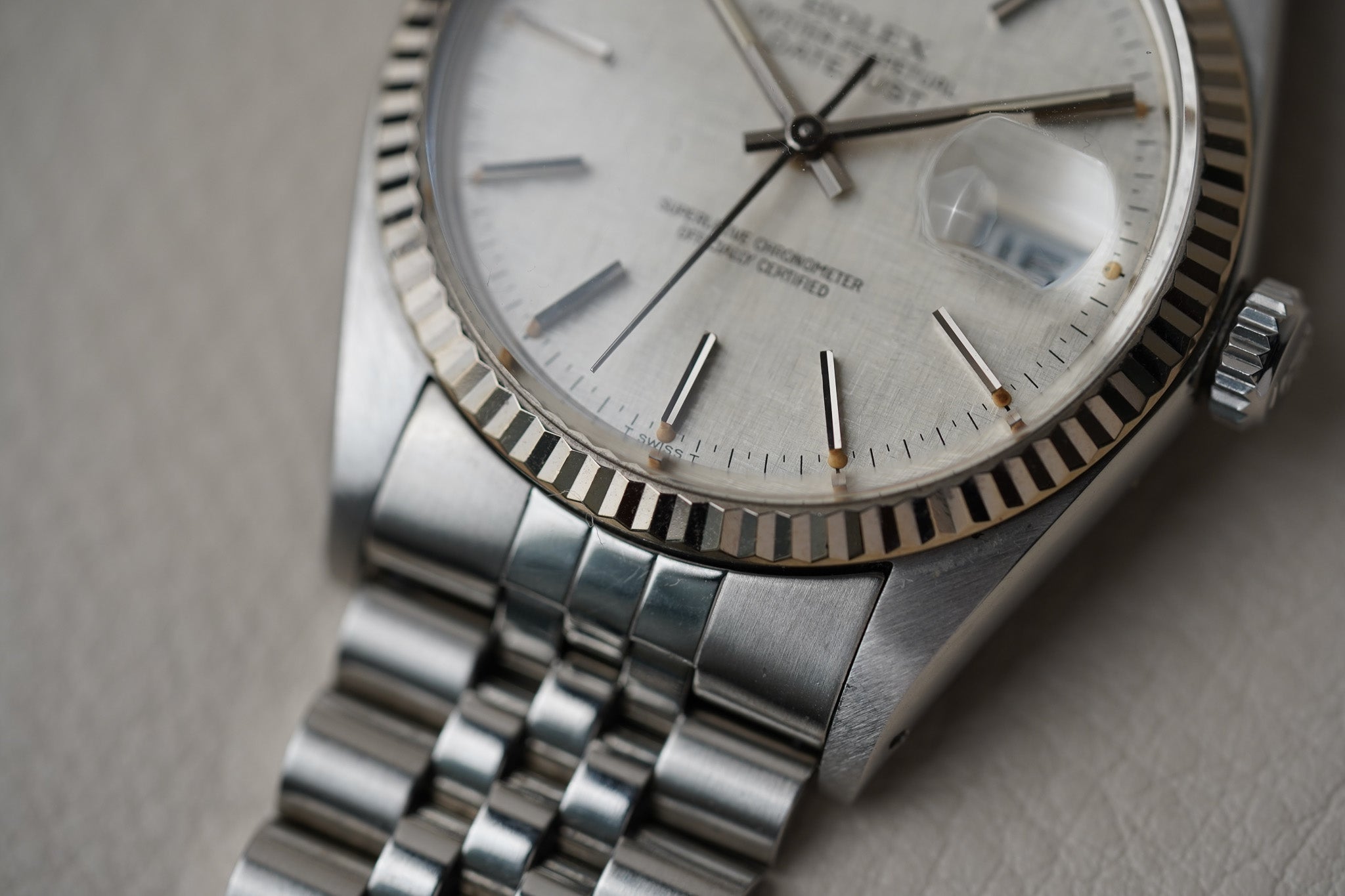 1984 Rolex Datejust 16014 Linen Dial – Belmont Watches
