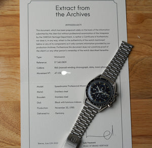 1985 Omega Speedymoon 'Smiley Moon' 345.0809 Speedmaster