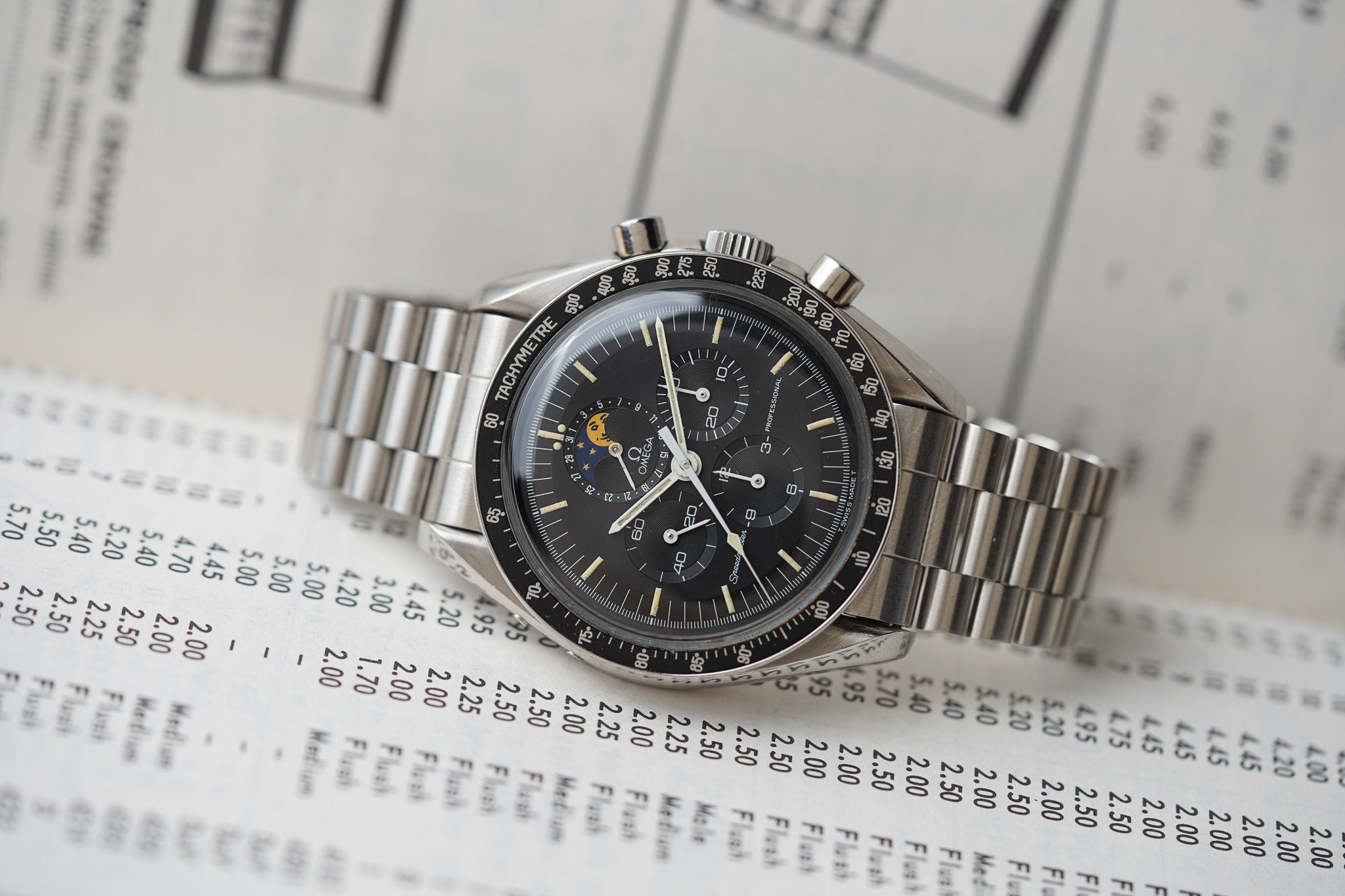 1985 Omega Speedymoon 'Smiley Moon' 345.0809 Speedmaster