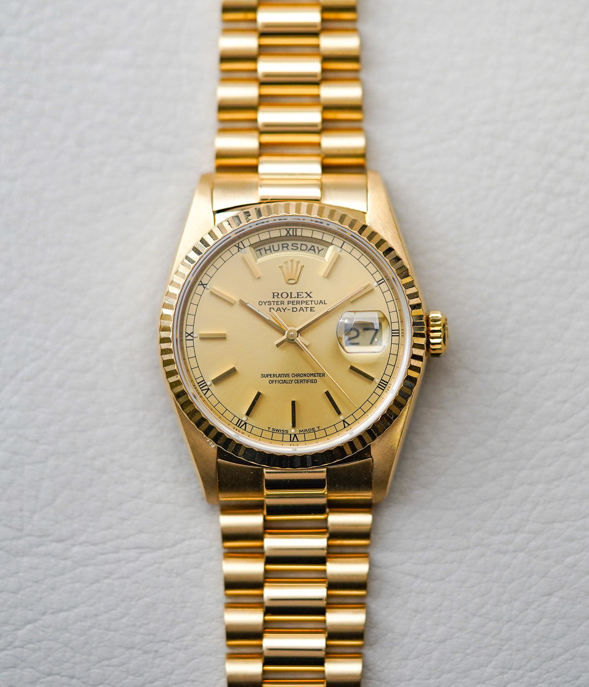 1988 Rolex Day-Date 18238 Champagne Dial