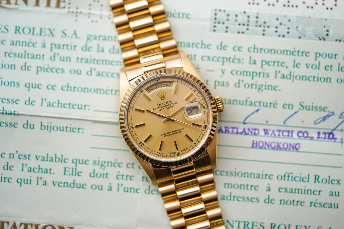 1988 Rolex Day-Date 18238 Champagne Dial