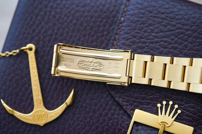 1990 Rolex Submariner 18K Yellow Gold 16618 'Blusey'