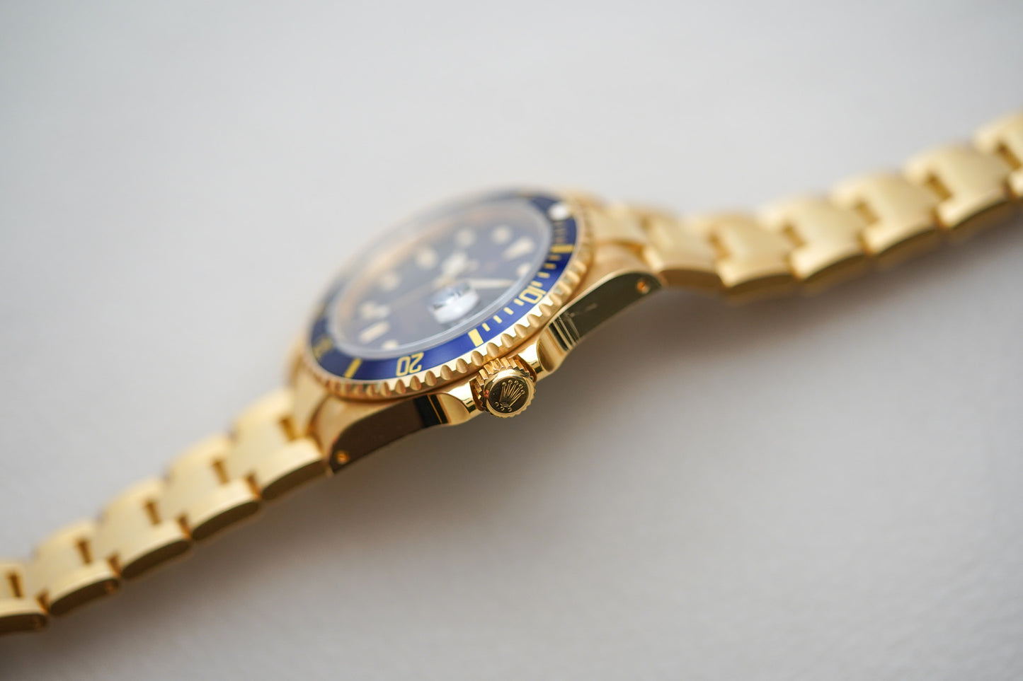 1990 Rolex Submariner 18K Yellow Gold 16618 'Blusey'