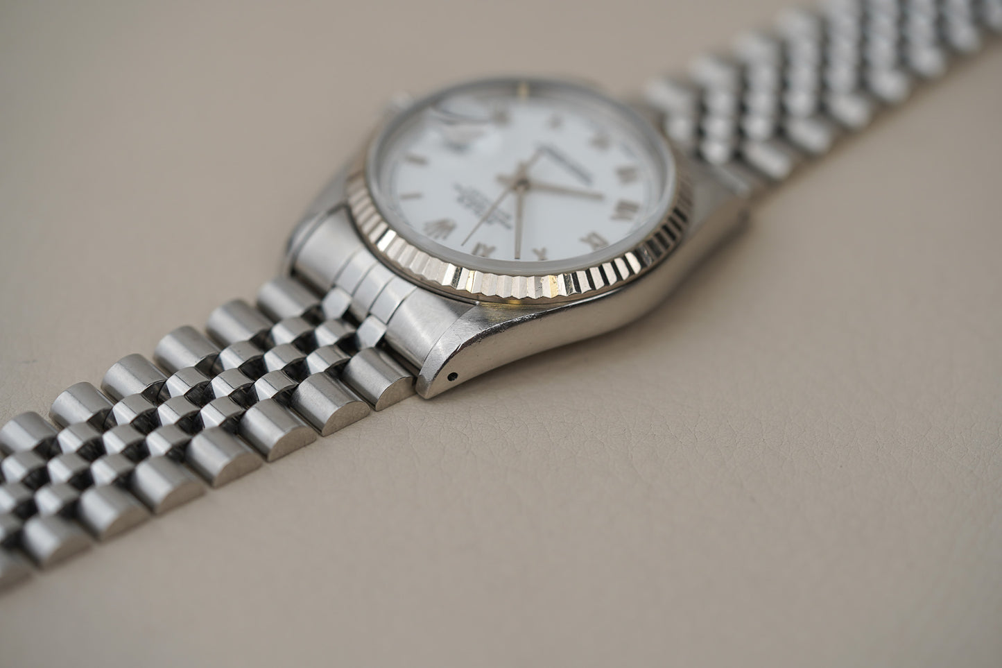 1991 Rolex Datejust 16234 'Skinny' White Roman Dial