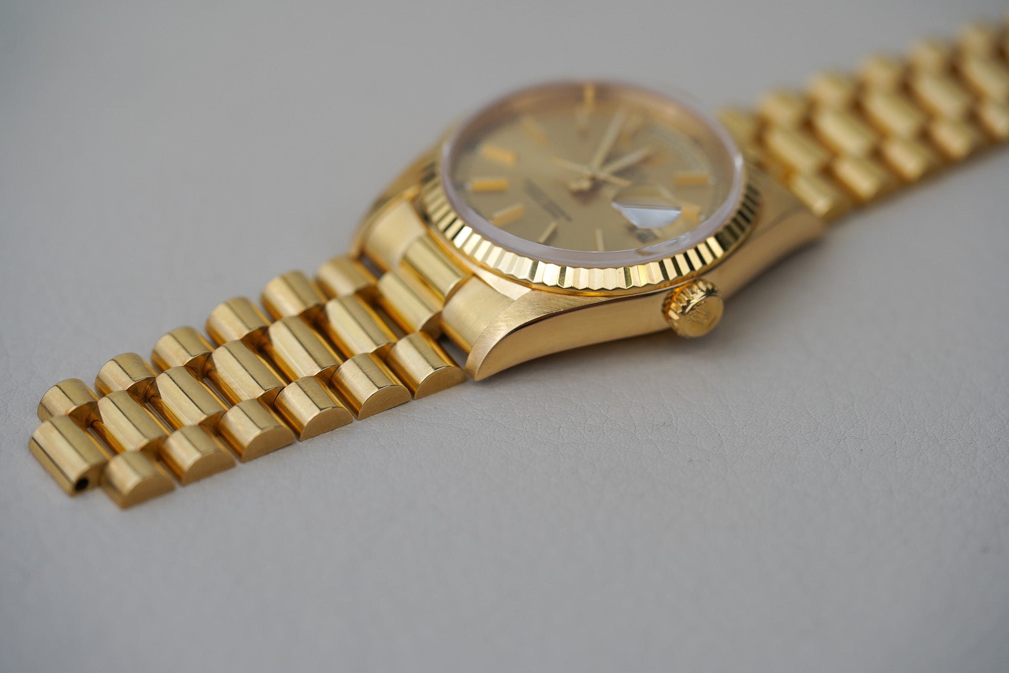 1993 Rolex Day-Date 18238 Champagne Stick Dial