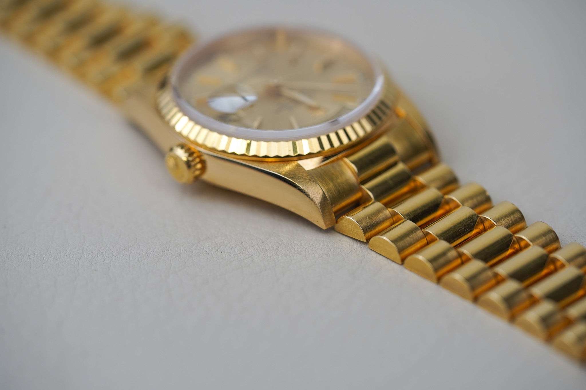 1993 Rolex Day-Date 18238 Champagne Stick Dial