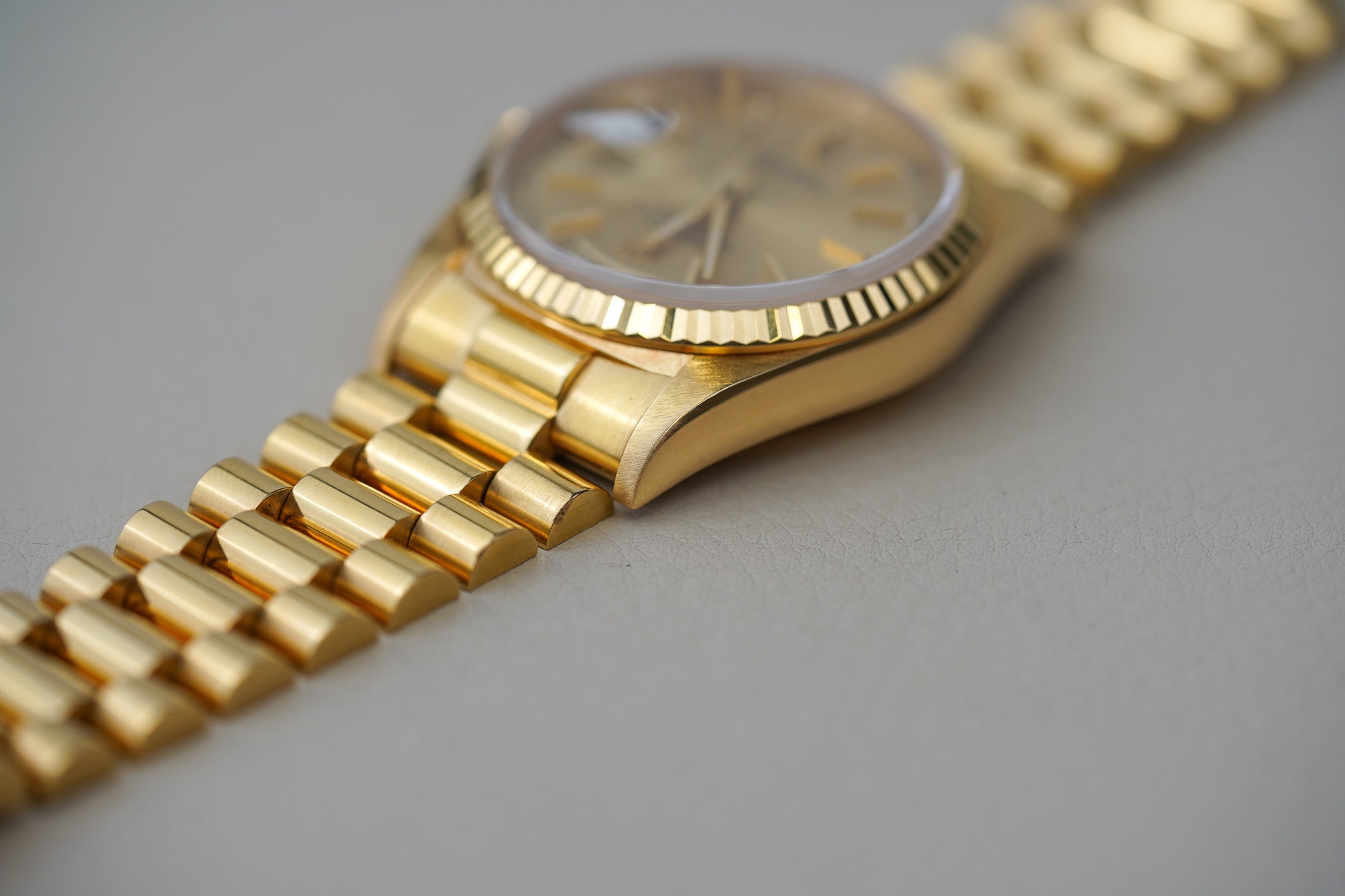 1993 Rolex Day-Date 18238 Champagne Stick Dial