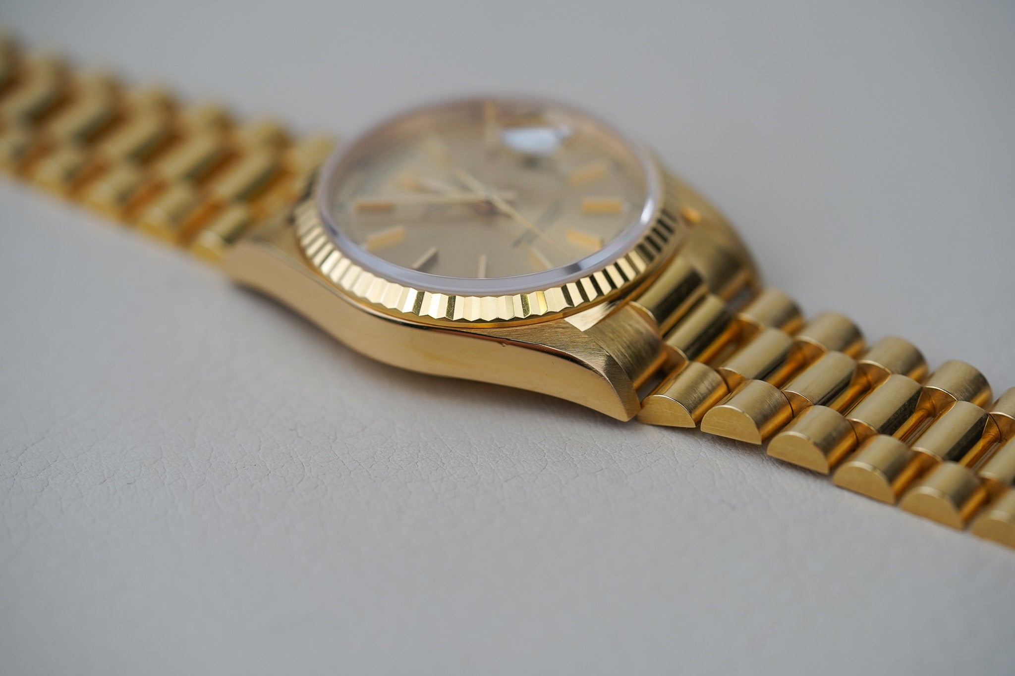 1993 Rolex Day-Date 18238 Champagne Stick Dial