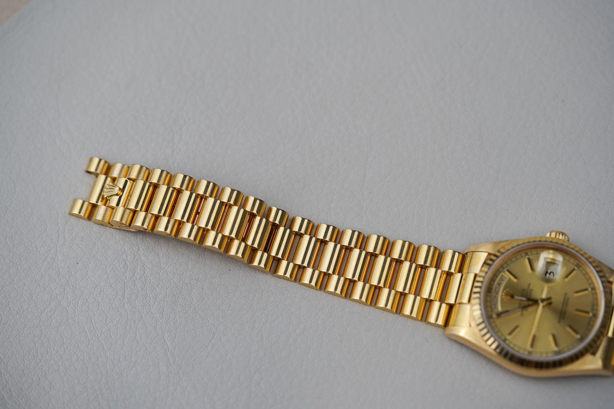 1993 Rolex Day-Date 18238 Champagne Stick Dial