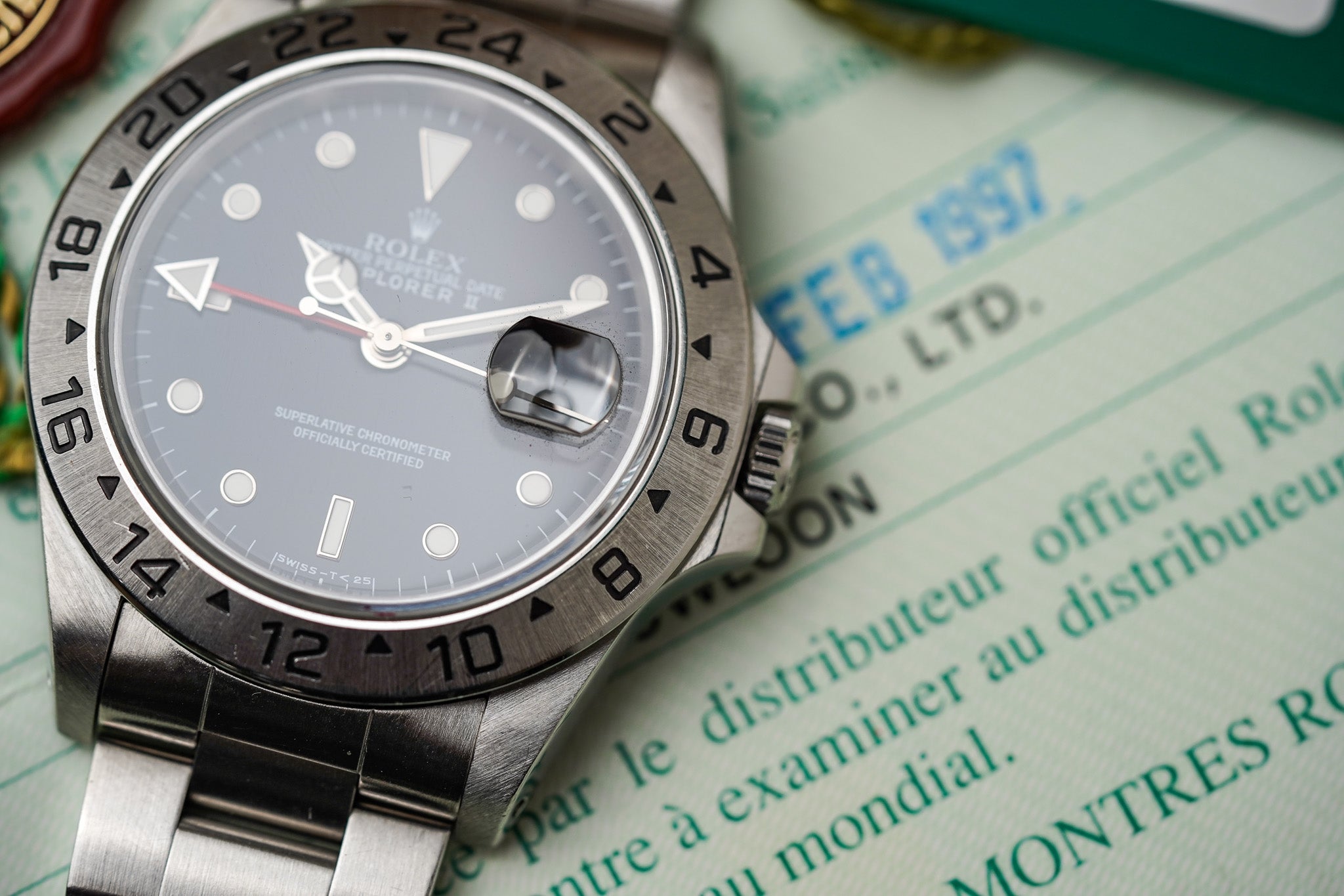 1997 Rolex Explorer II 16570 Black