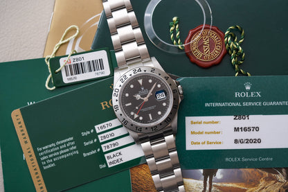 2008 Rolex Explorer II 16570 Black 'Engraved'