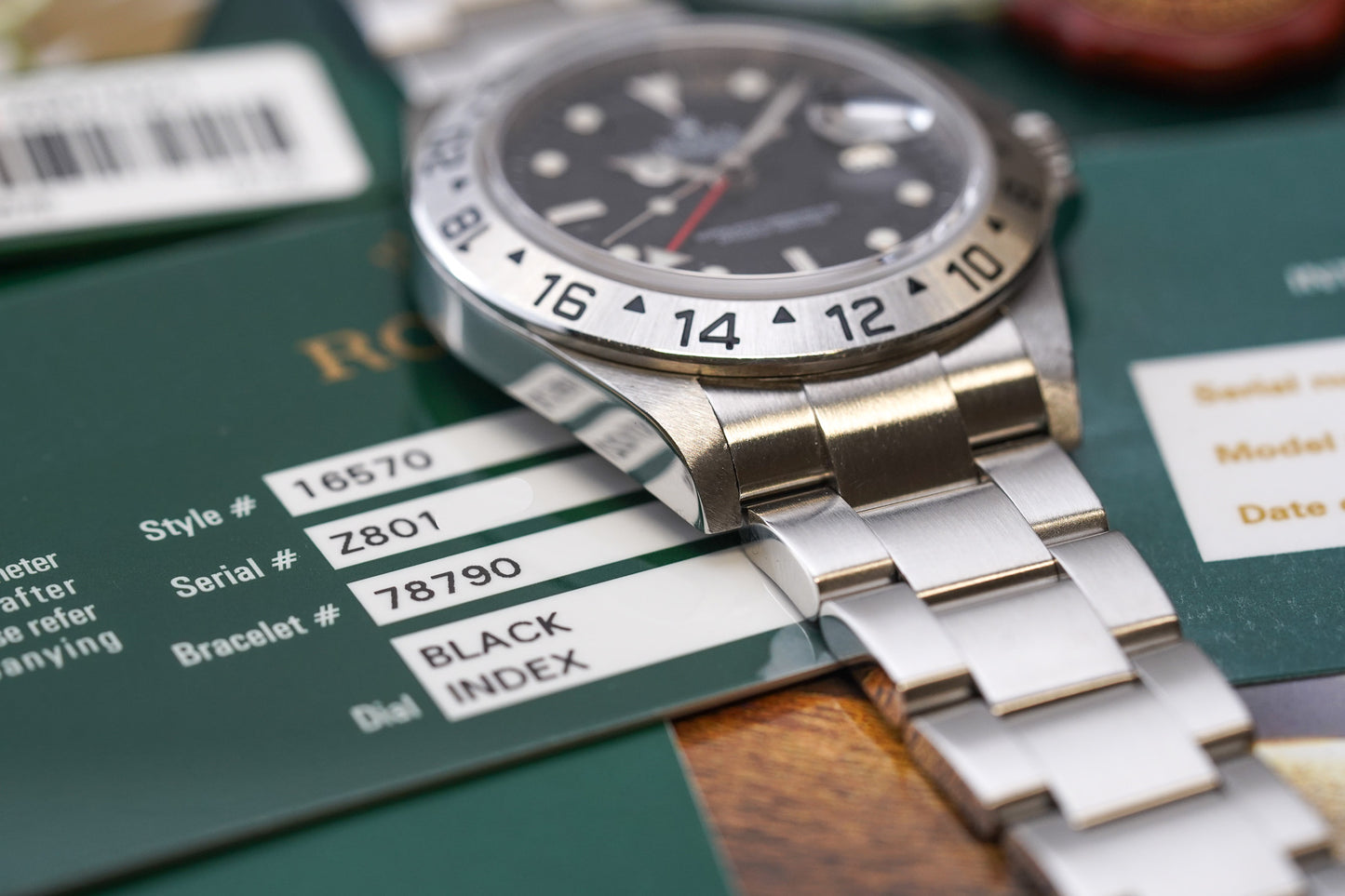2008 Rolex Explorer II 16570 Black 'Engraved'