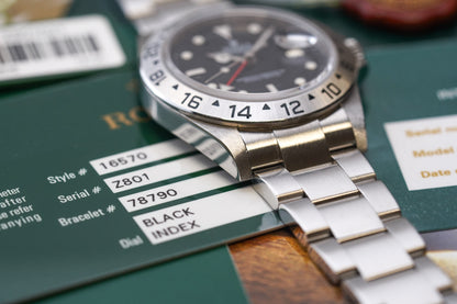 2008 Rolex Explorer II 16570 Black 'Engraved'