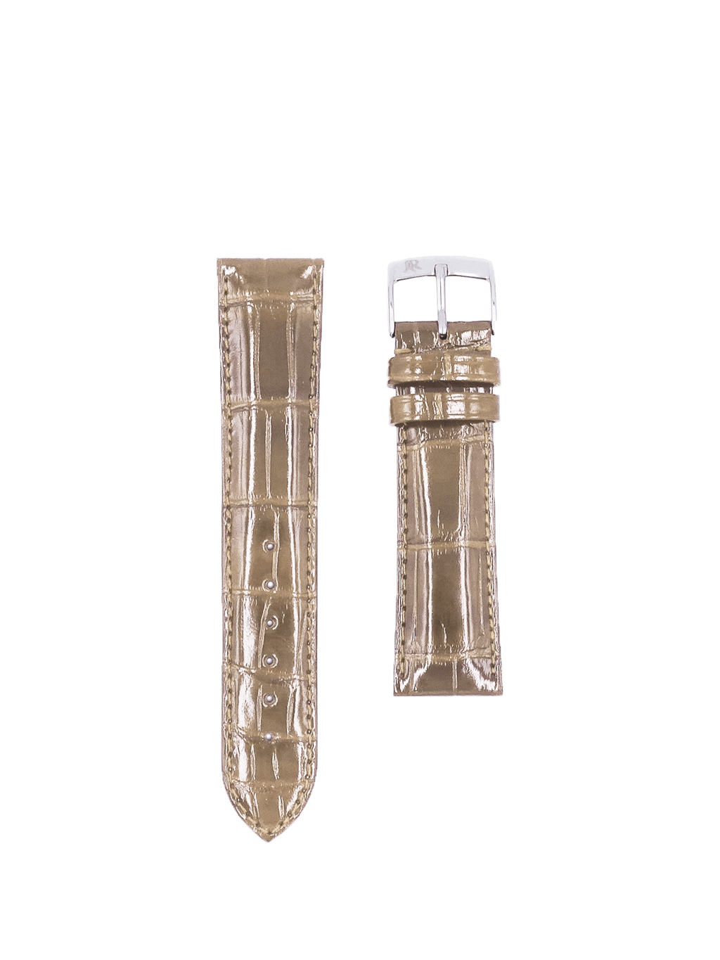 Jean Rousseau Classic 3.5 Watch Strap Beige Shiny Alligator