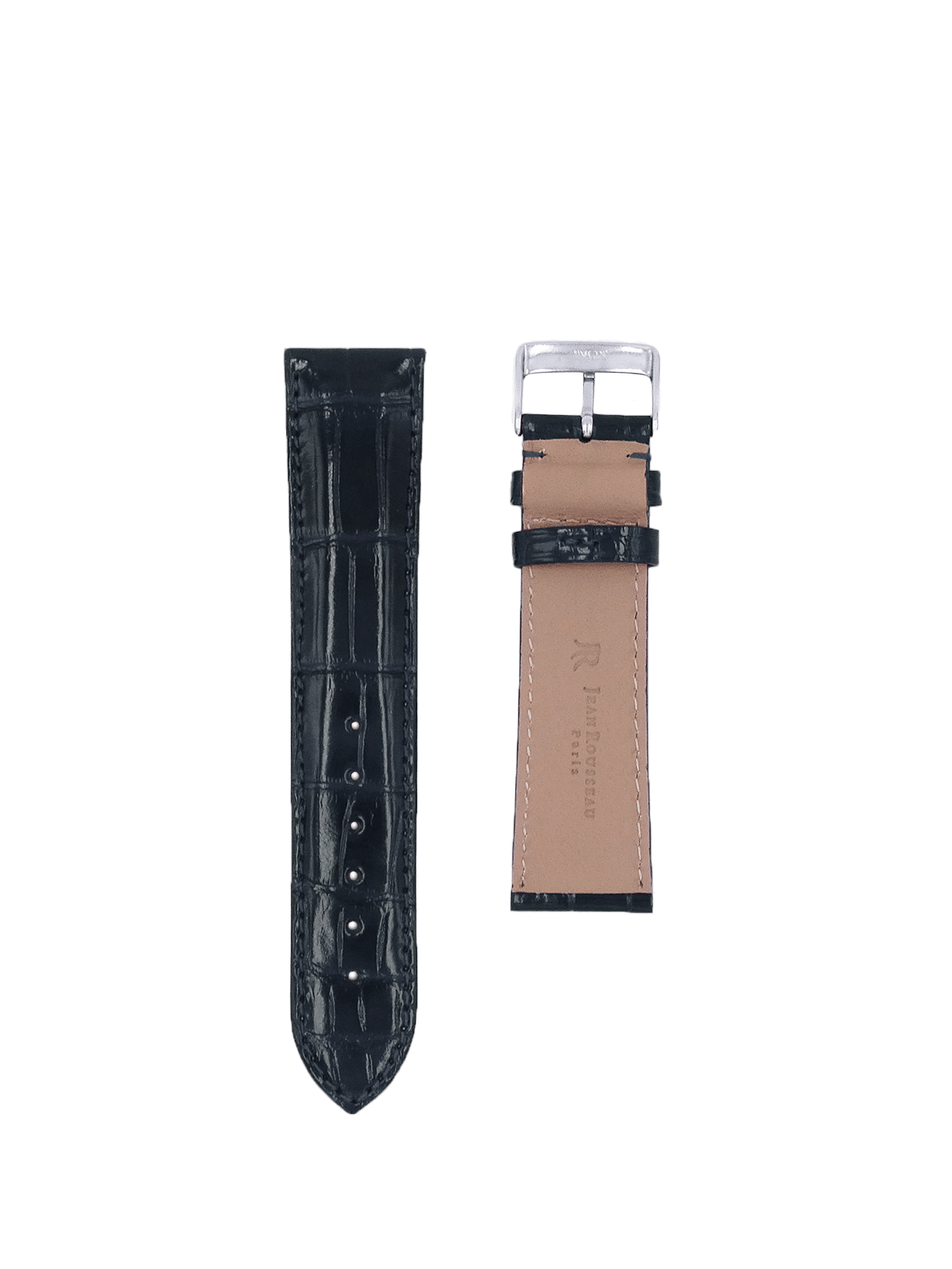 Jean Rousseau Classic 3.5 Watch Strap Night Blue Shiny Alligator