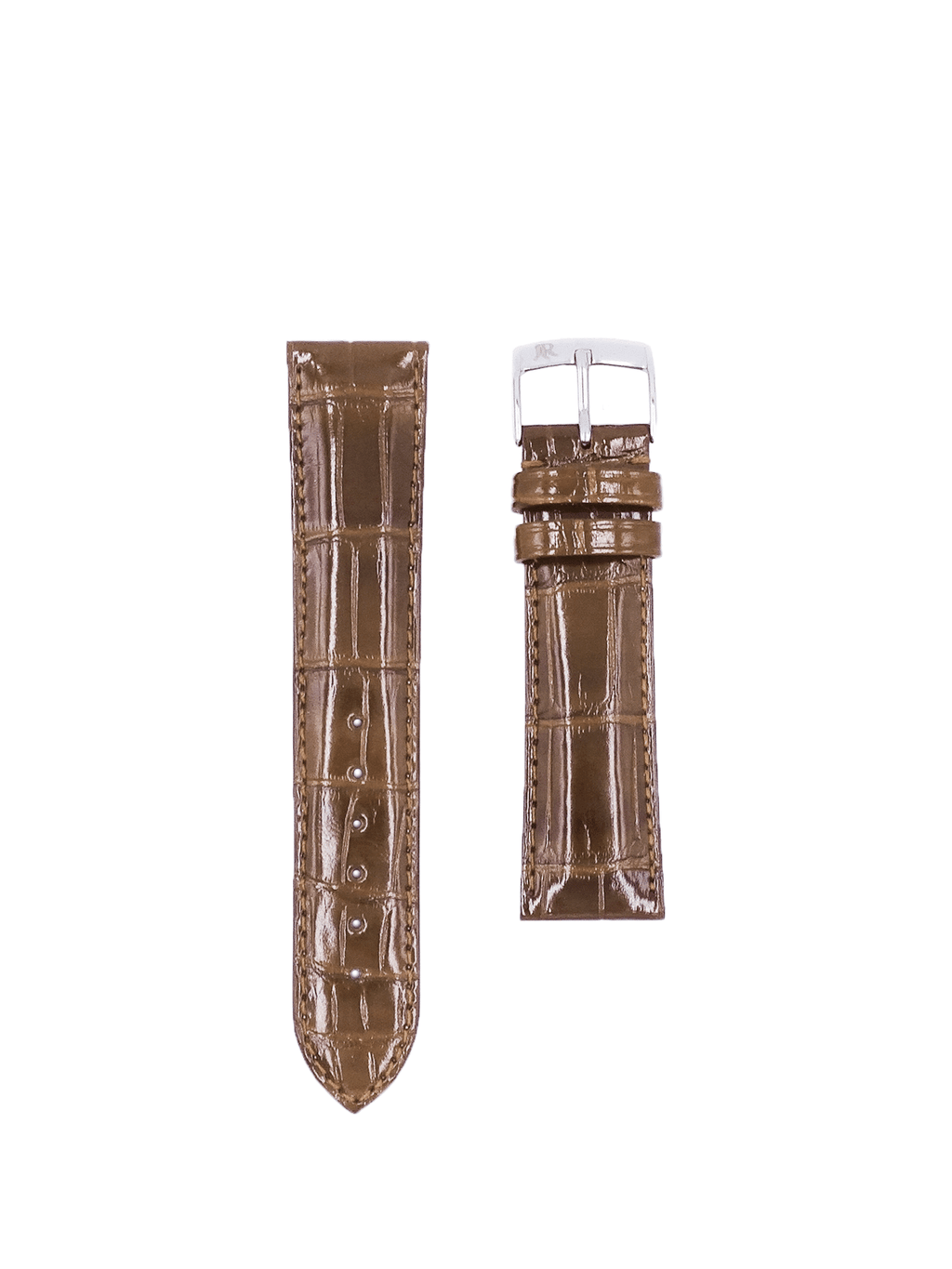 Jean Rousseau Classic 3.5 Watch Strap Taupe Shiny Alligator