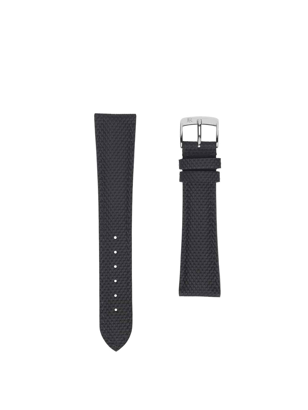 Jean Rousseau Watch Strap Black Textured Rubber