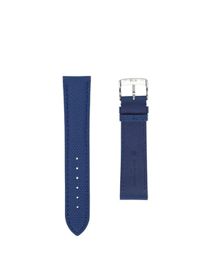 Jean Rousseau Watch Strap Navy Textured Rubber