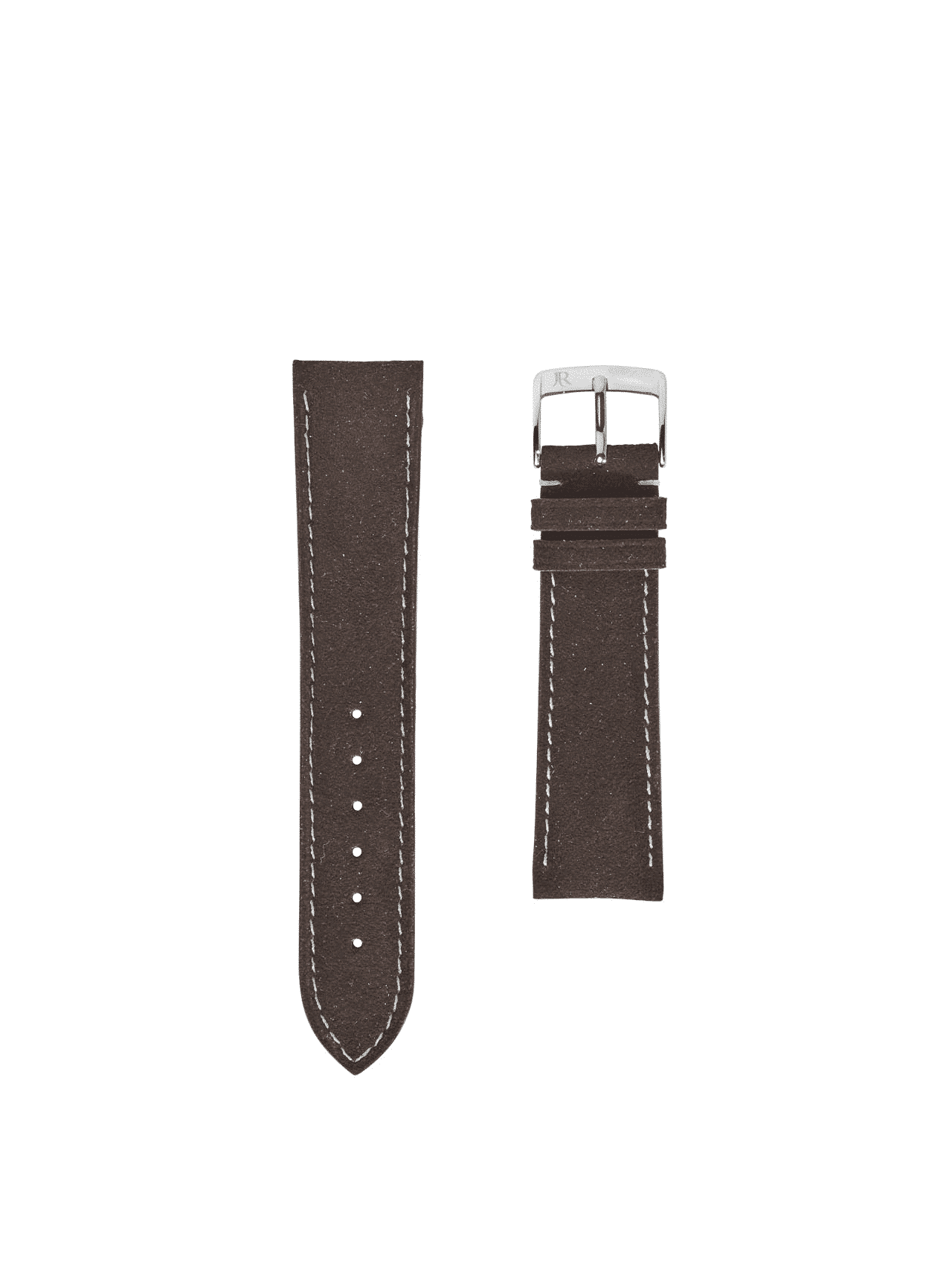 Jean Rousseau Watch Strap Dark Brown Alcantara 3.5