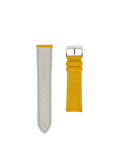 Jean Rousseau Watch Strap Light Yellow Alcantara 3.5