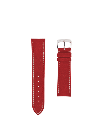 Jean Rousseau Watch Strap Light Red Alcantara 3.5