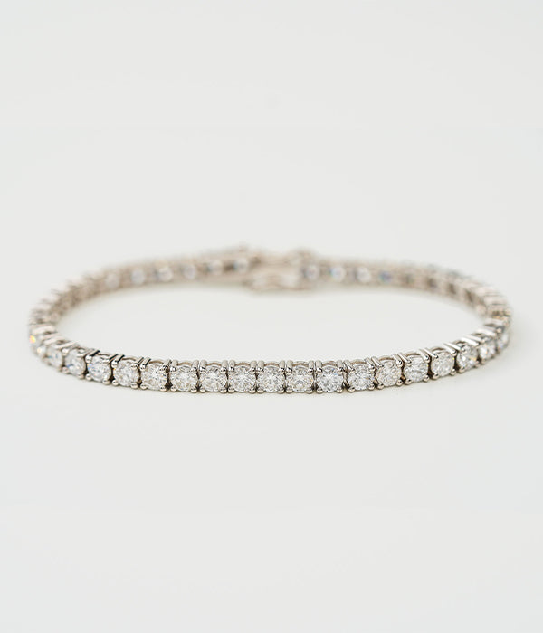 9.25tcw 14k White Gold and Lab Grown Diamond Tennis Bracelet