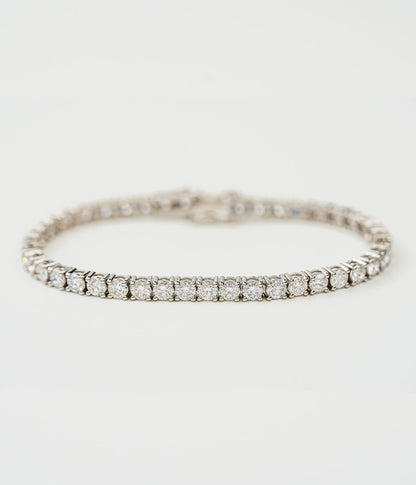9.25tcw 14k White Gold and Lab Grown Diamond Tennis Bracelet