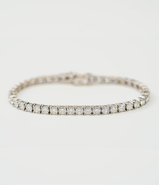 9.25tcw 14k White Gold and Lab Grown Diamond Tennis Bracelet