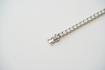 9.25tcw 14k White Gold and Lab Grown Diamond Tennis Bracelet
