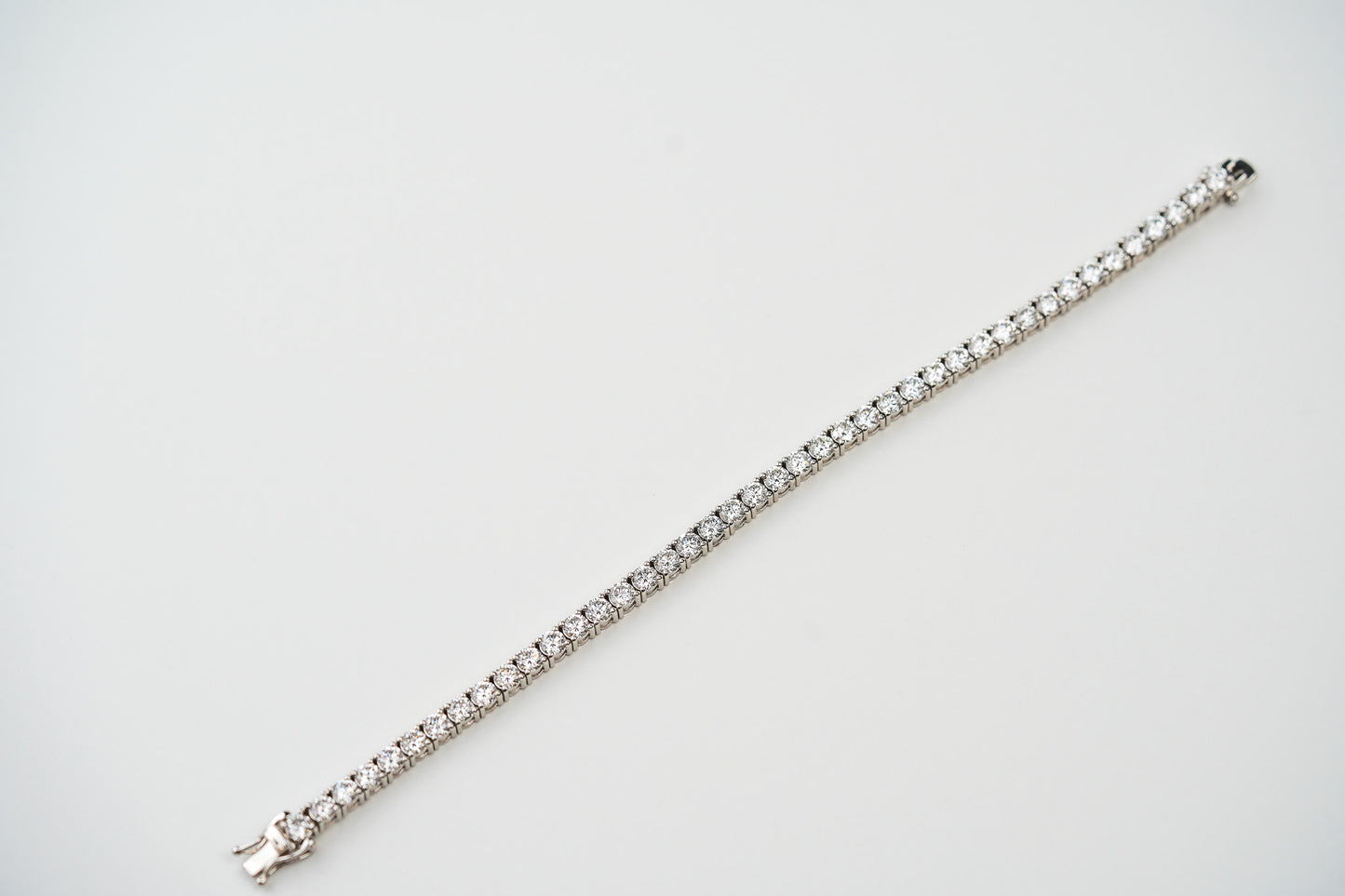 9.25tcw 14k White Gold and Lab Grown Diamond Tennis Bracelet