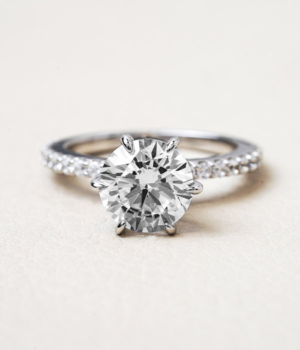 Accented Solitaire Engagement Ring