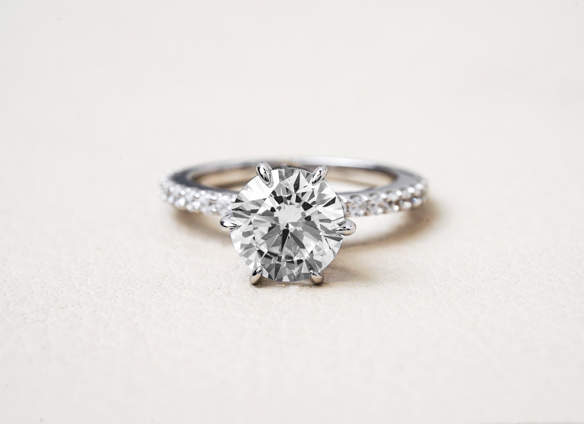 Accented Solitaire Engagement Ring