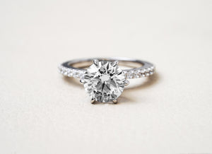Accented Solitaire Engagement Ring
