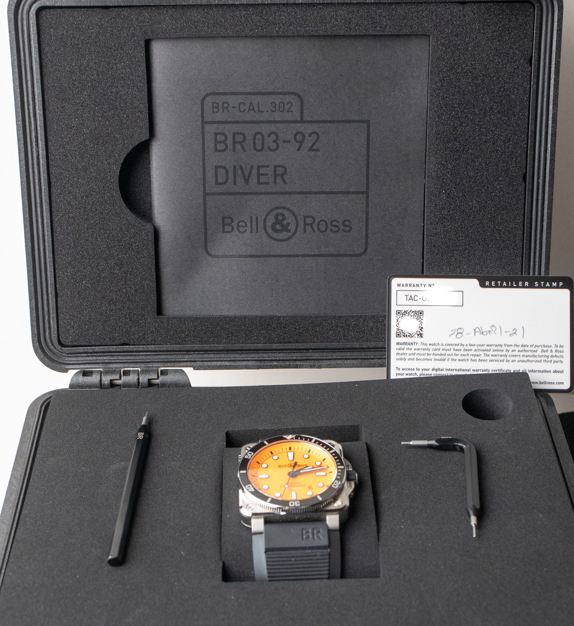 Bell & Ross BR 03-92 Diver Orange BR0392-D-O-ST/SRB – Belmont Watches