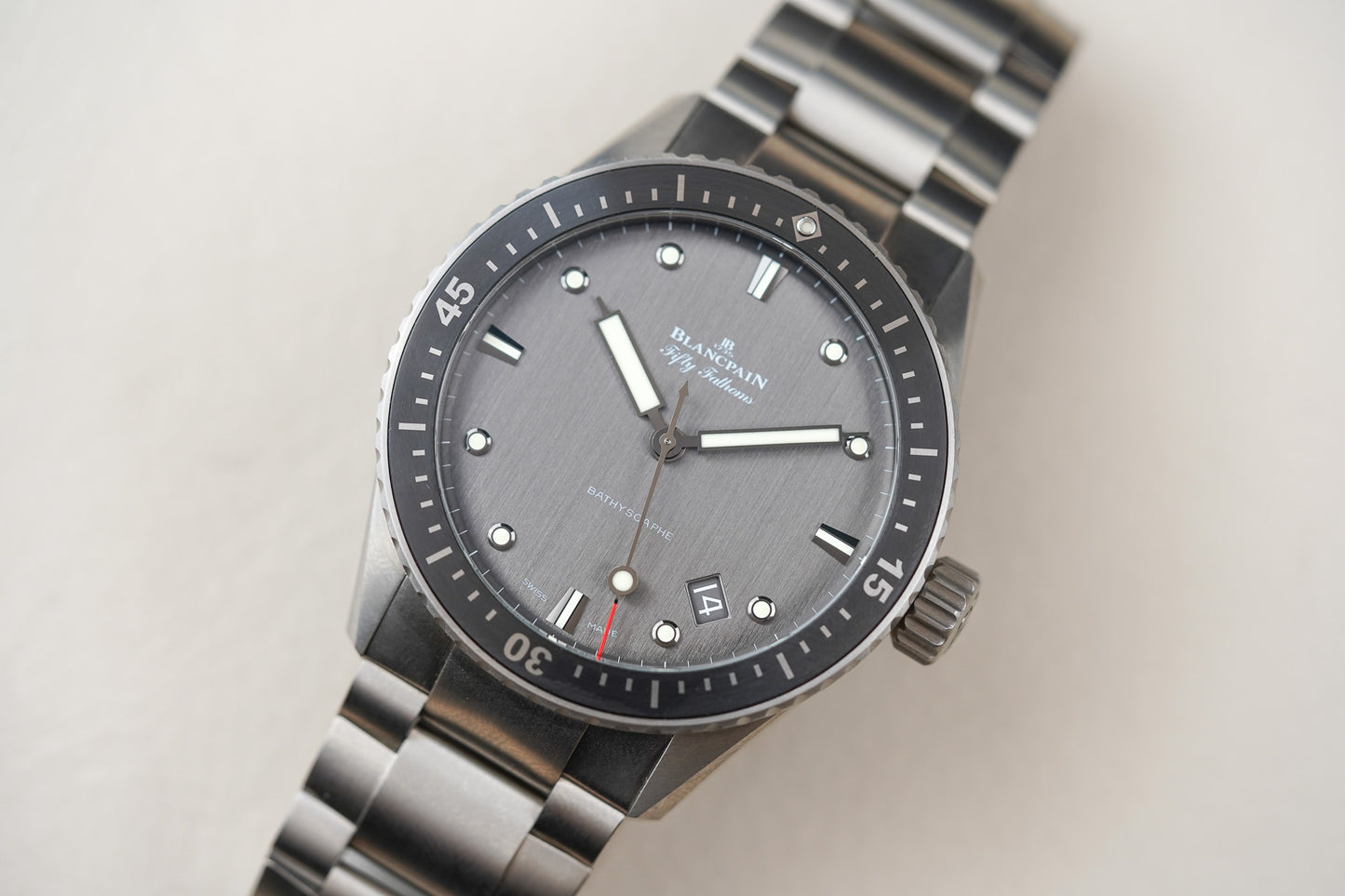 Blancpain Fifty Fathoms Bathyscaphe Titanium 5000-1110-52A 5000-1210-98S