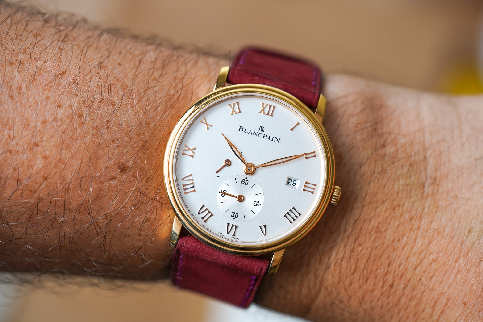 Blancpain Villeret Ultraplate Rose Gold 6606-3642-55B