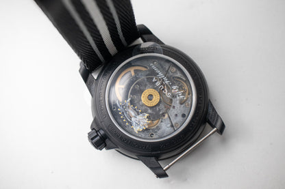 Blancpain x Swatch Ocean of Storms with see through caseback showing the automatic movement