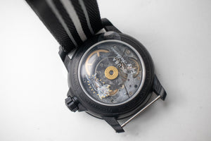 Blancpain x Swatch Ocean of Storms with see through caseback showing the automatic movement