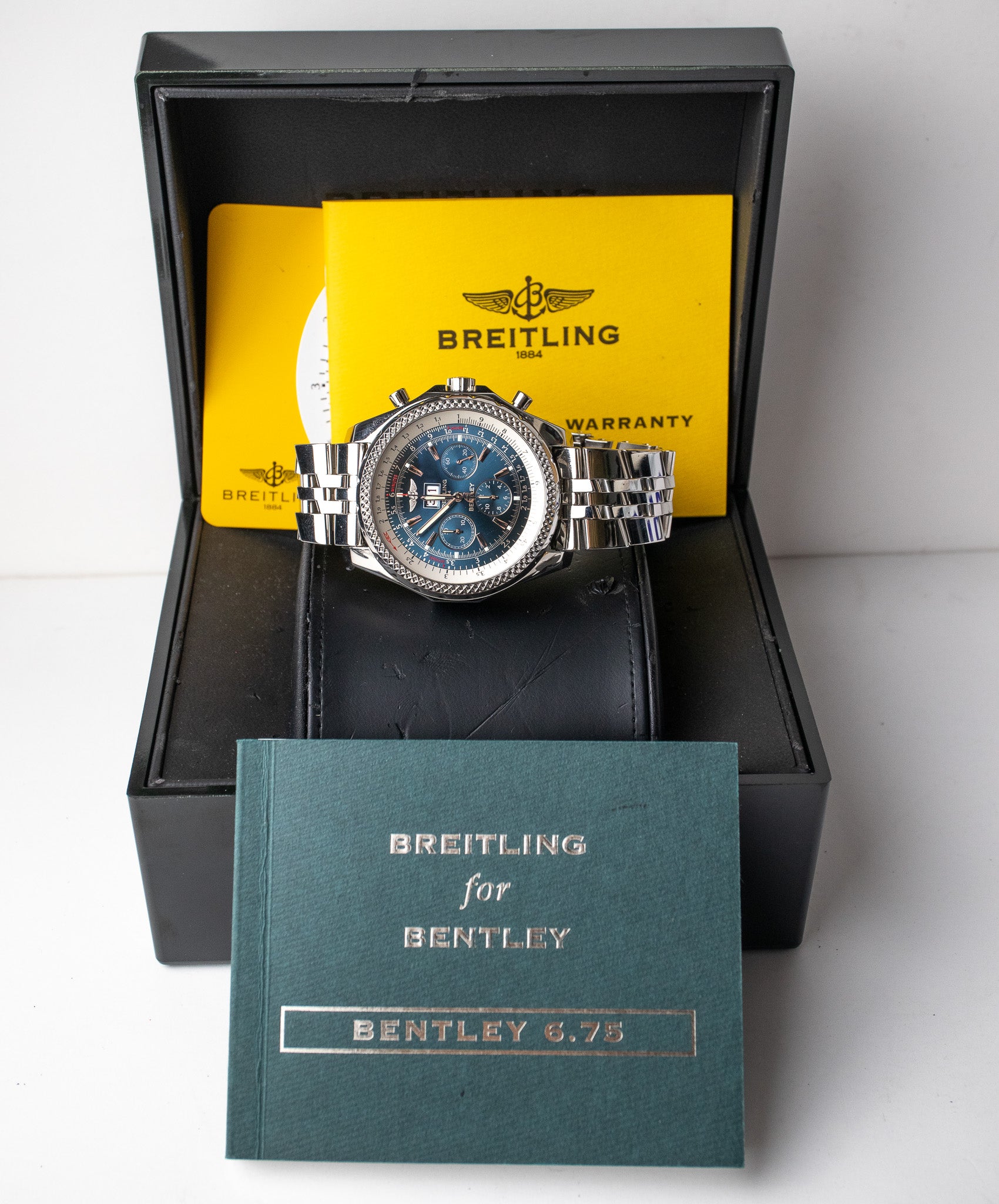 Breitling Bentley 6.75 Chronograph Blue A44362