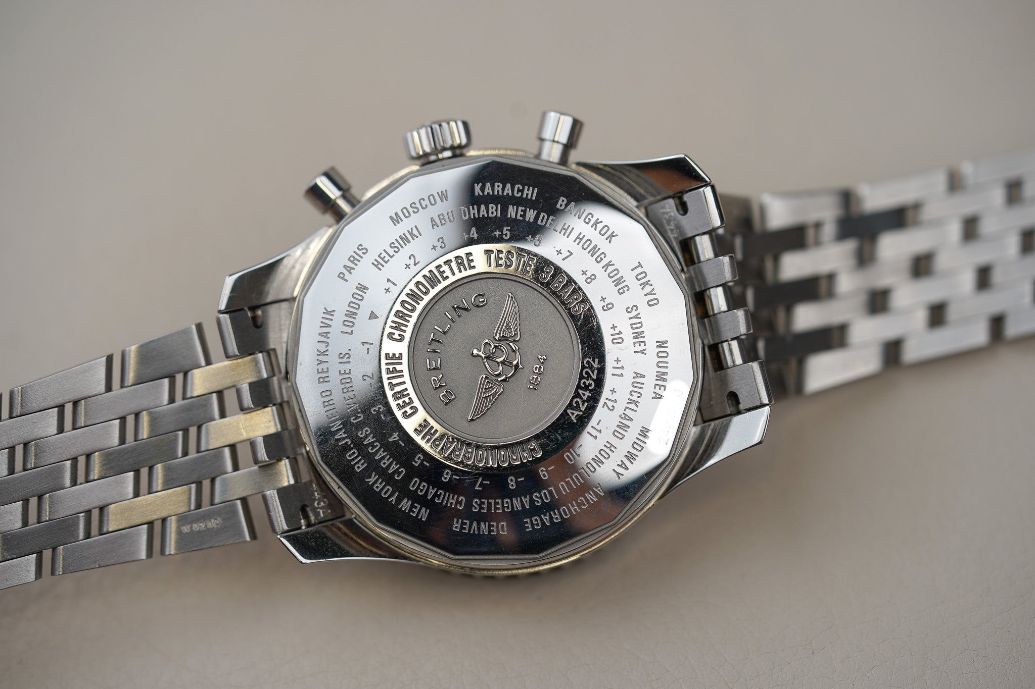 Breitling Navitimer World Time GMT A24322 Black