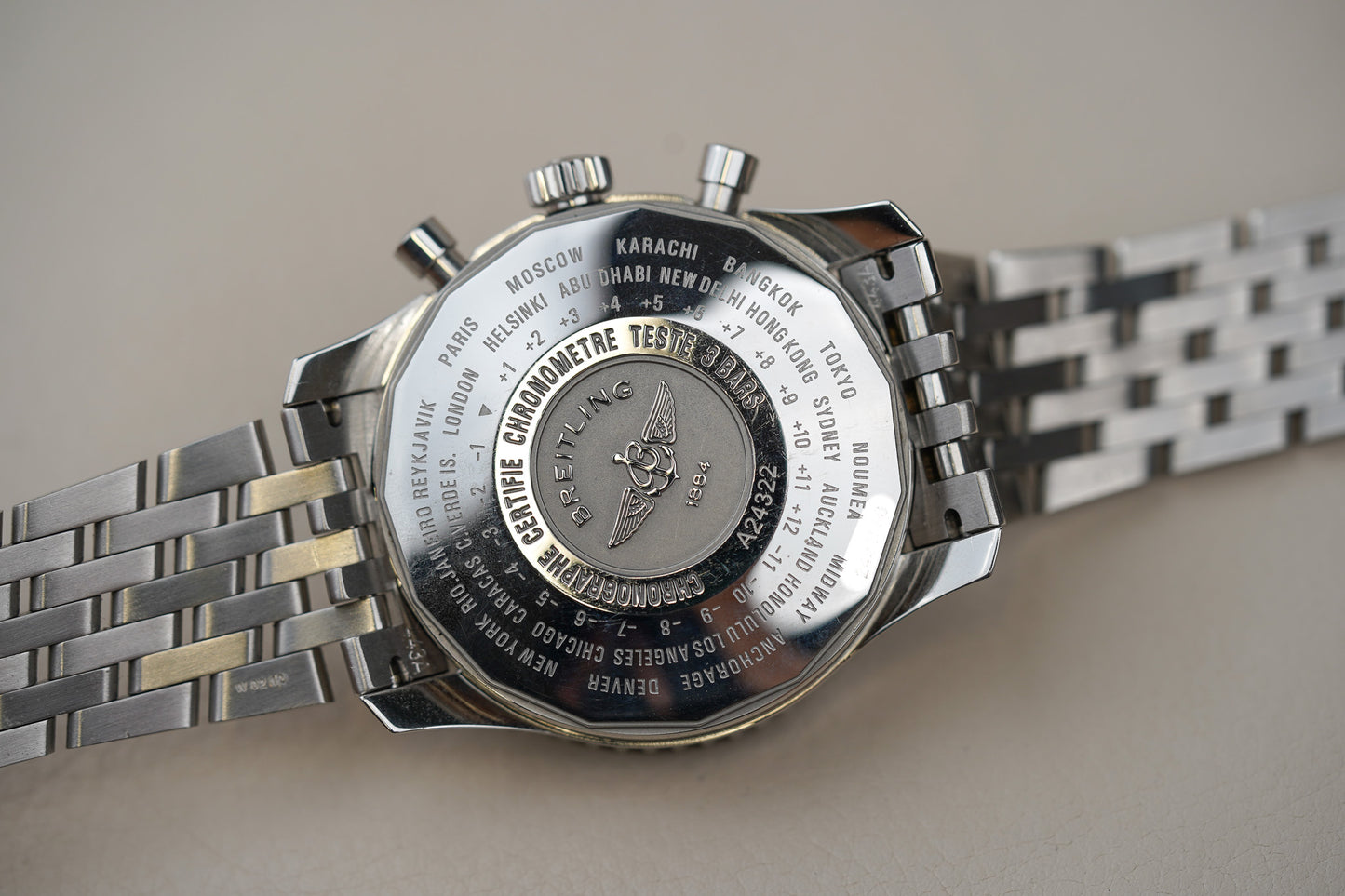 Breitling Navitimer World Time GMT A24322 Black