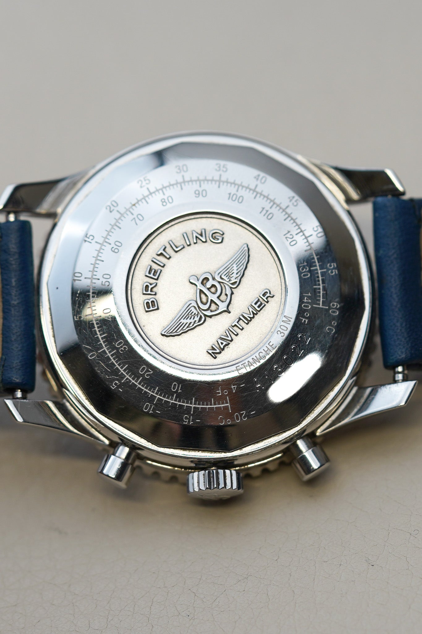 Breitling Old Navitimer II Blue Arabic Dial A13022 – Belmont Watches