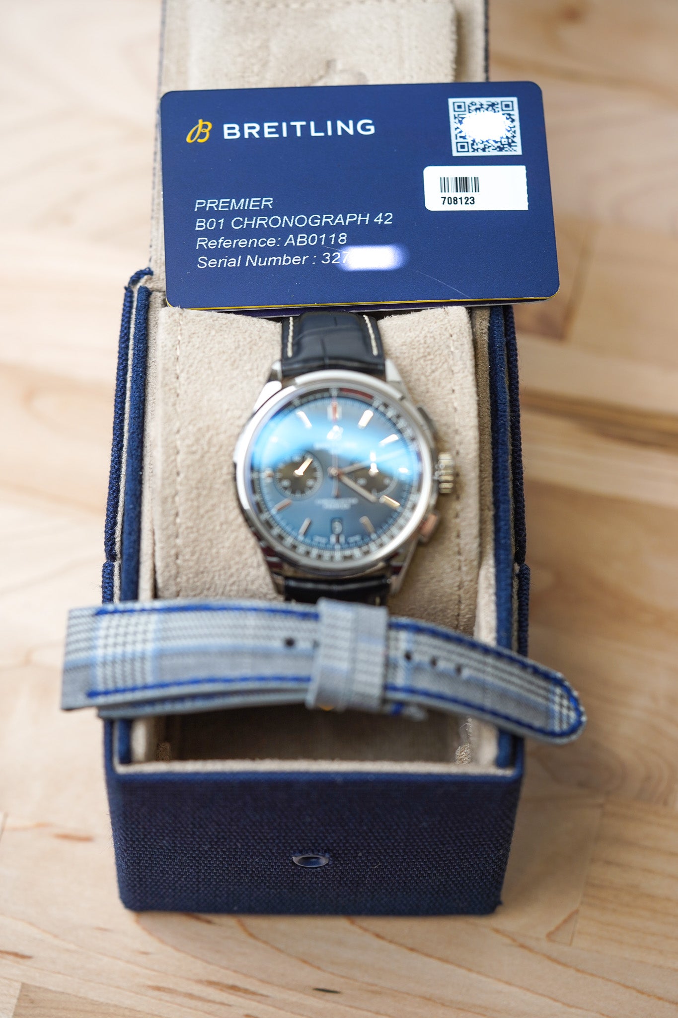 Breitling Premier B01 Chronograph 42 Blue AB0118