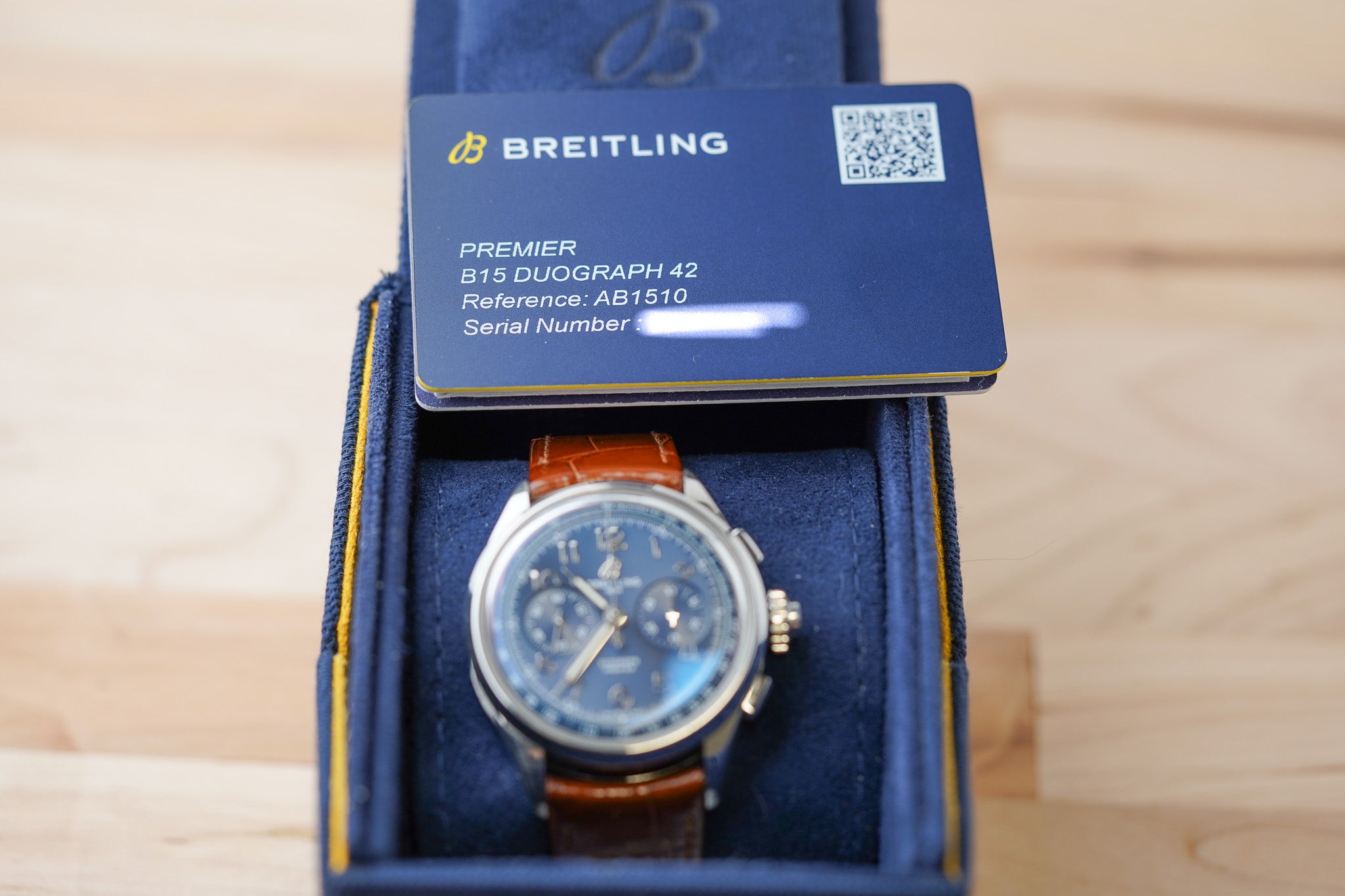 Breitling Premier B15 Duograph 42 Blue AB1510171C1P1