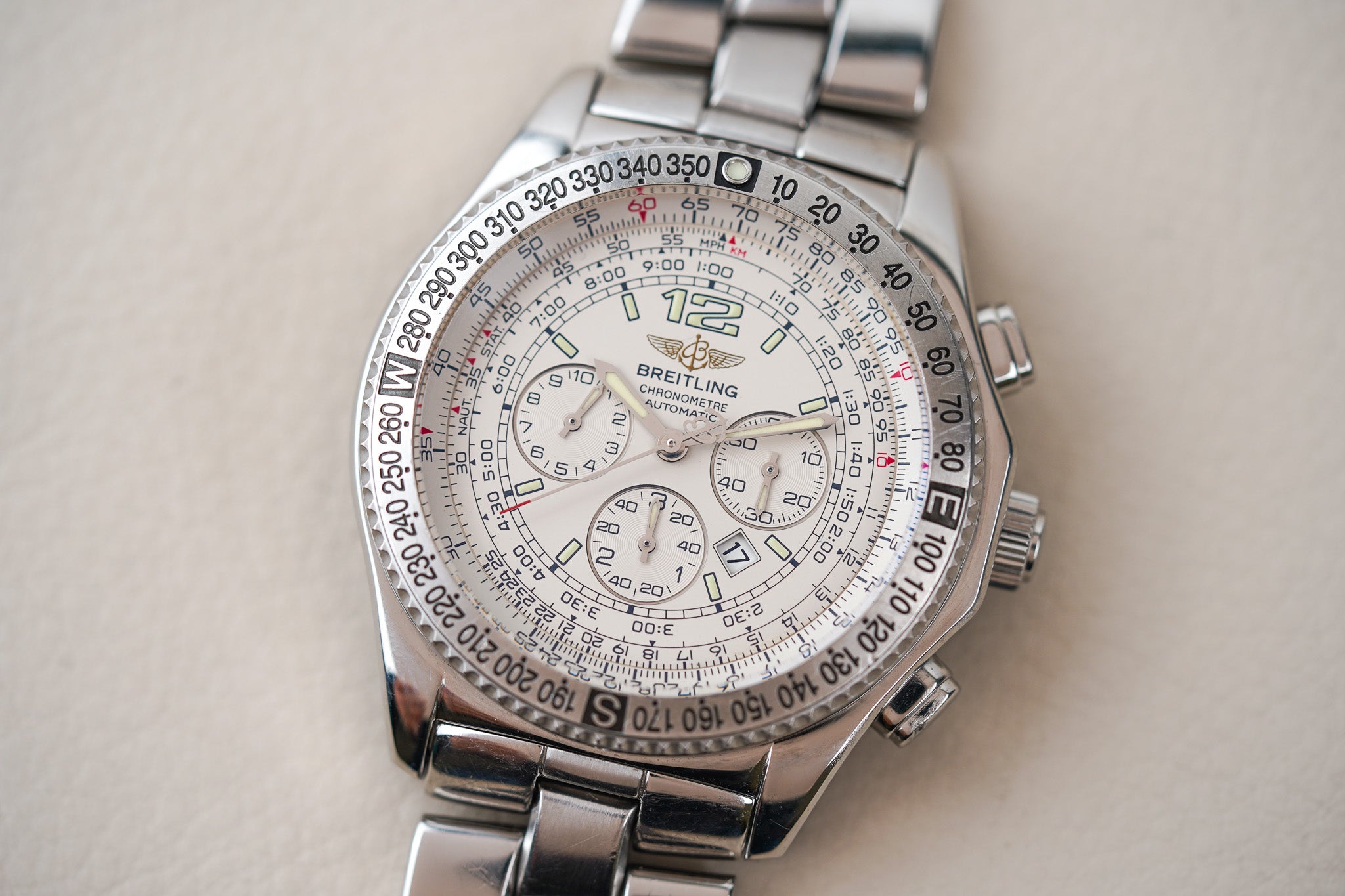 Breitling Professional B-2 Chronograph Silver Dial A42362