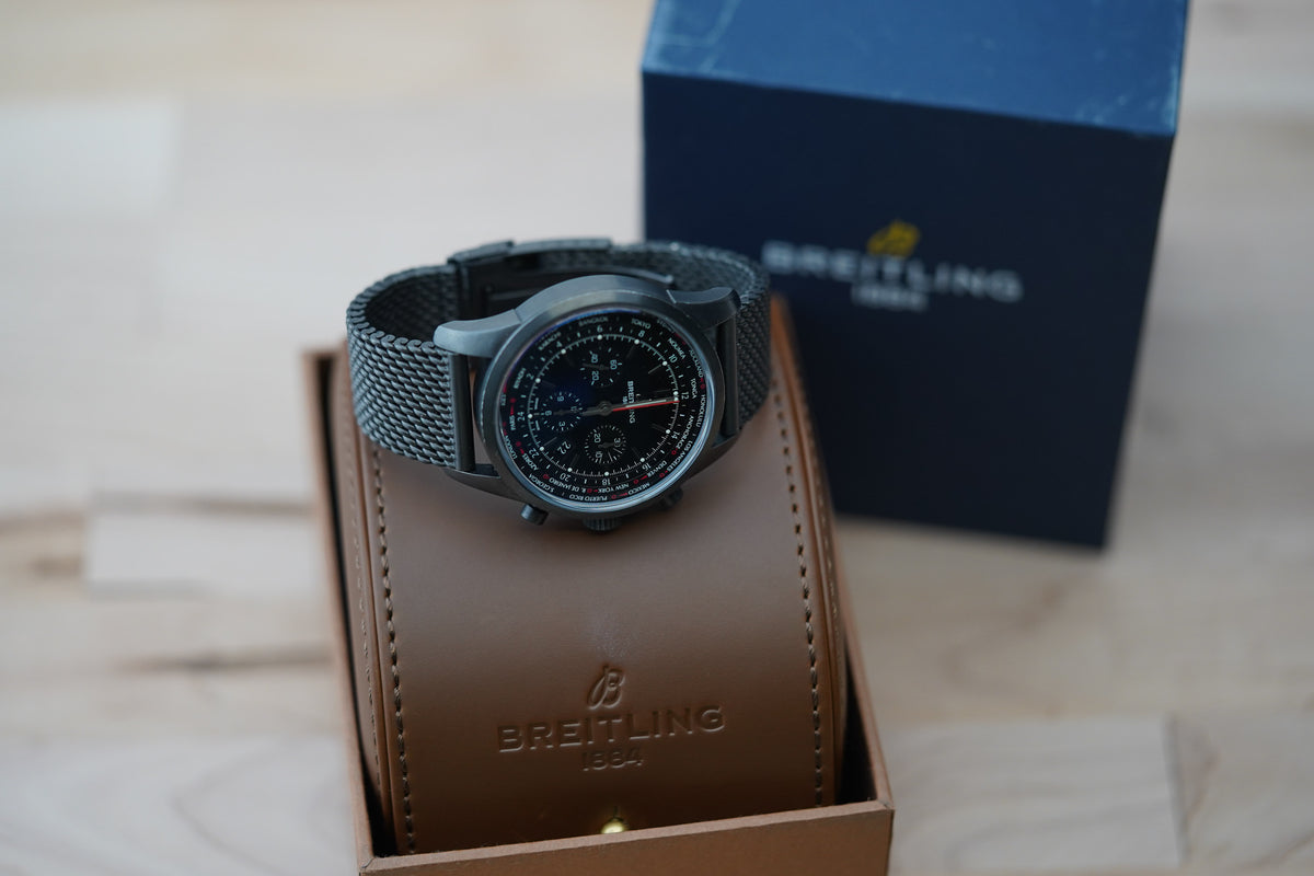 Breitling Transocean Chronograph Unitime Pilot Blacksteel Limited MB0510U6/BC80