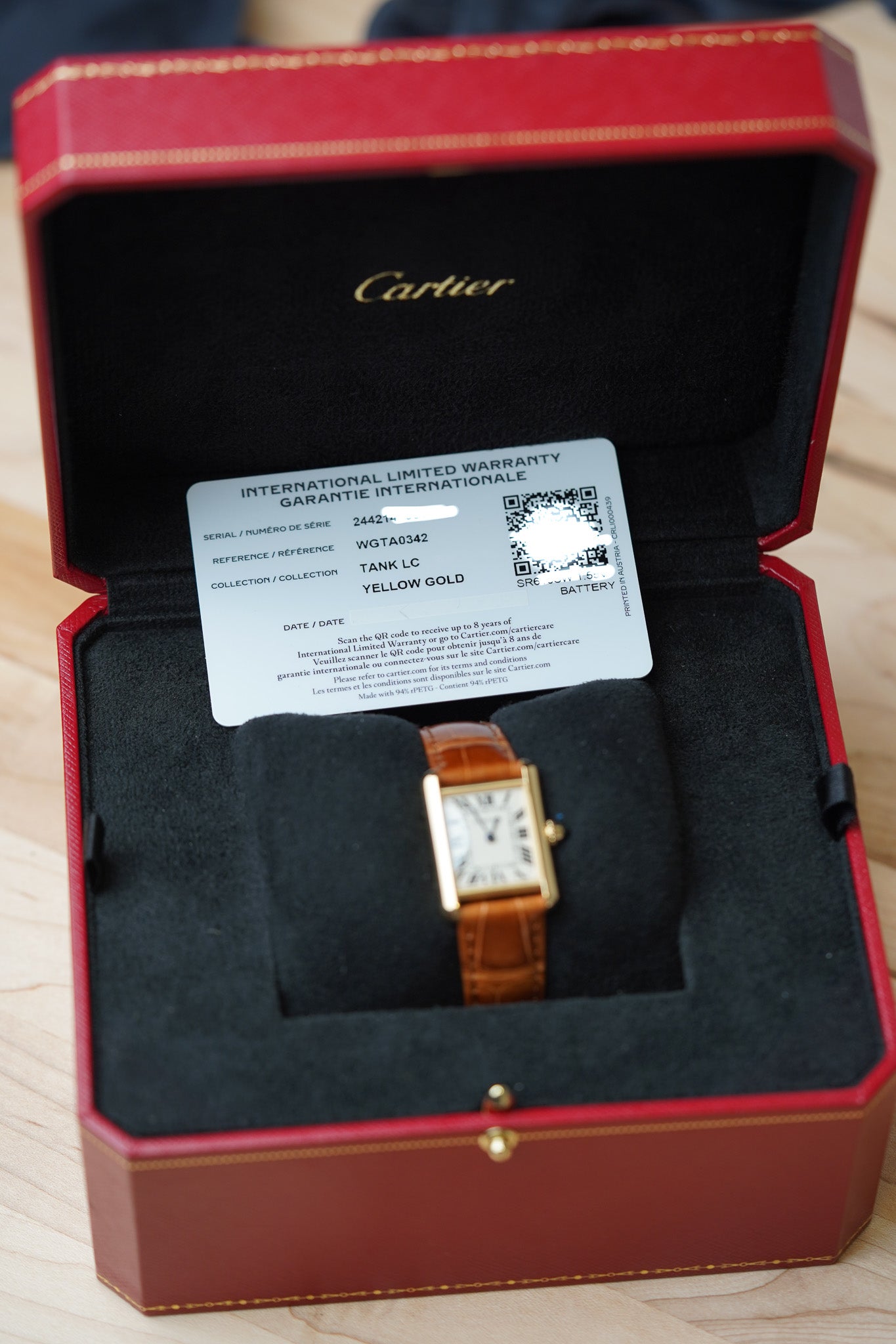 Cartier Tank Louis 18k WGTA0342