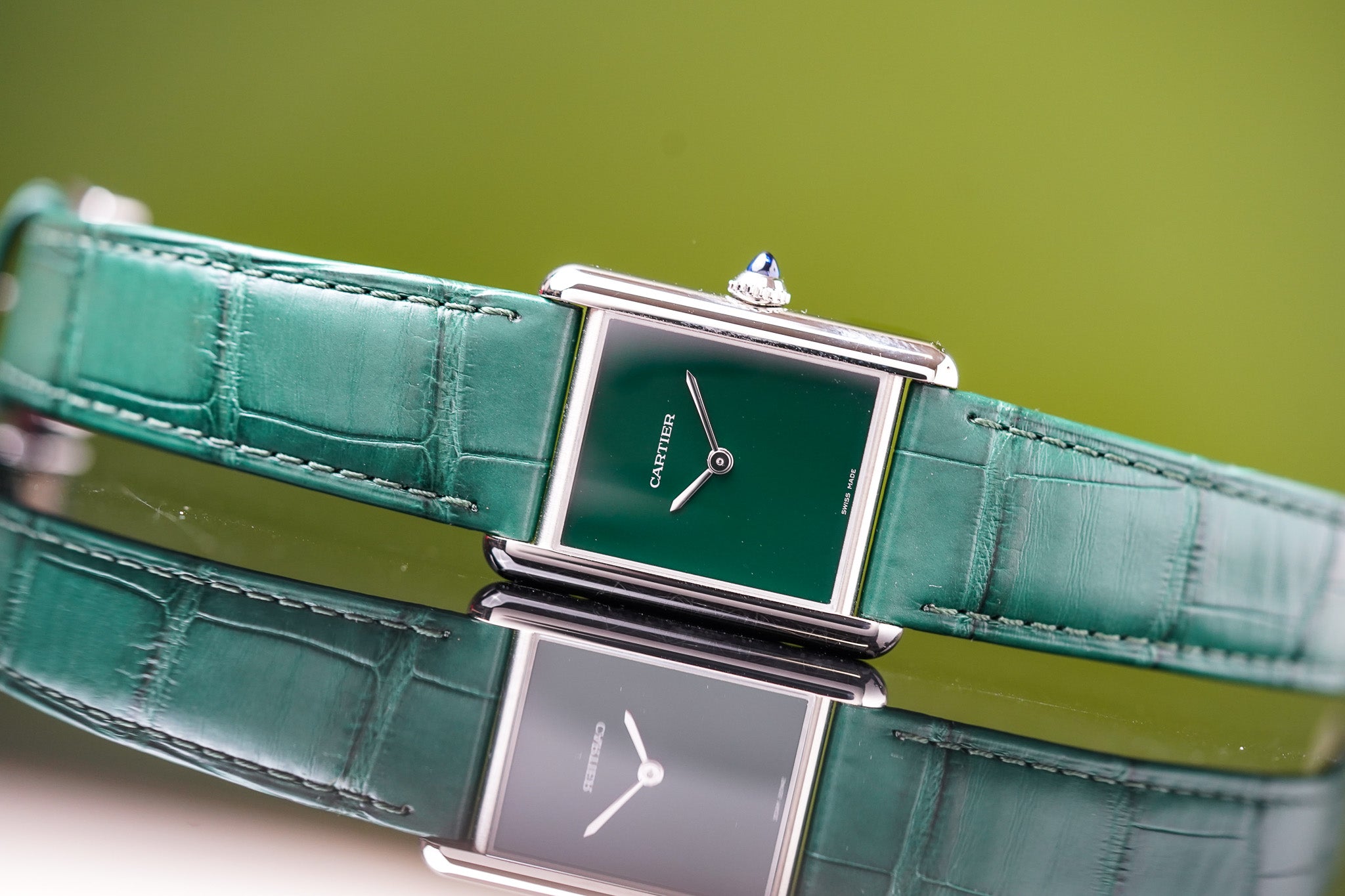 Cartier Tank Must Large Green WSTA0056