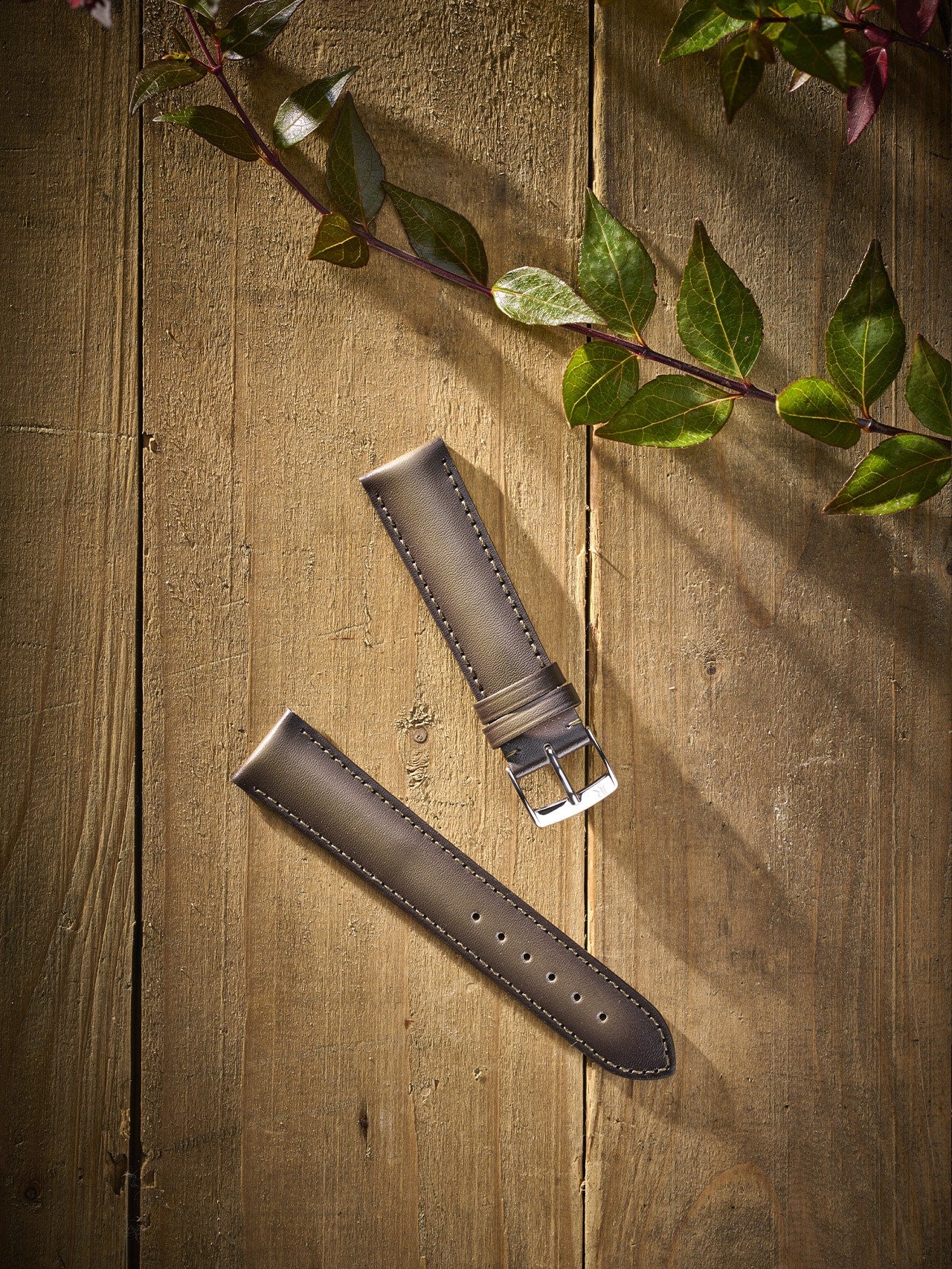 Jean Rousseau Classic 3.5 Watch Strap Printed Calfskin Taupe